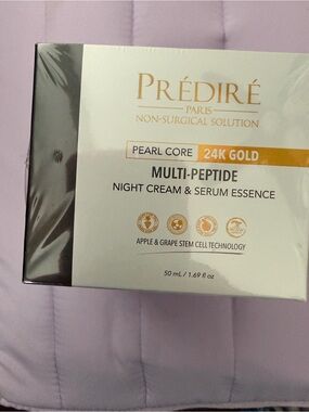 Prédiré Pearl Core 24K Gold Multi-Peptide Night Cream & Serum — White & Gold